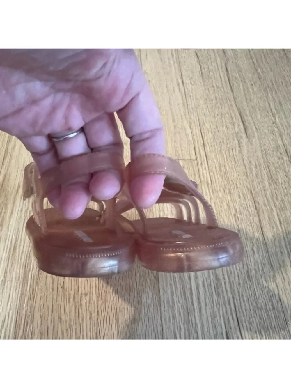 Mini Melissa Hip Bloomy Pearly Pink Jelly Sandals Toddler Size C9